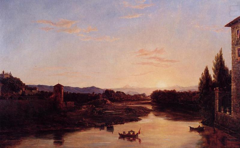 Sunset of the Arno, Thomas Cole